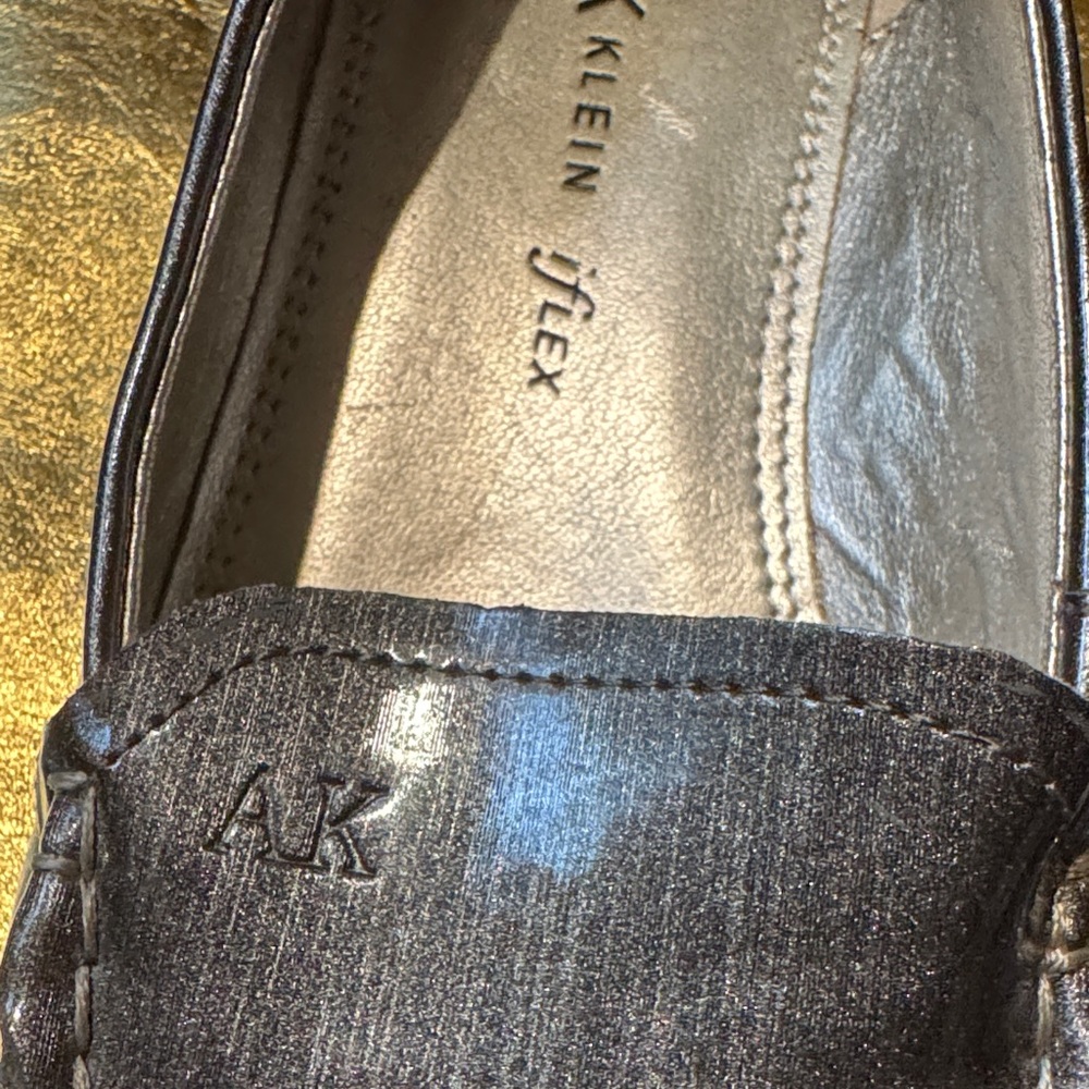 Anne Klein Shiny Black Loafers for Women - Picture 5 of 11